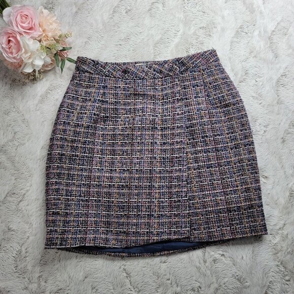 ✨️CL Listicle Tweed Style Knit Wrap Accent Mini Skirt Size M - Picture 1 of 12